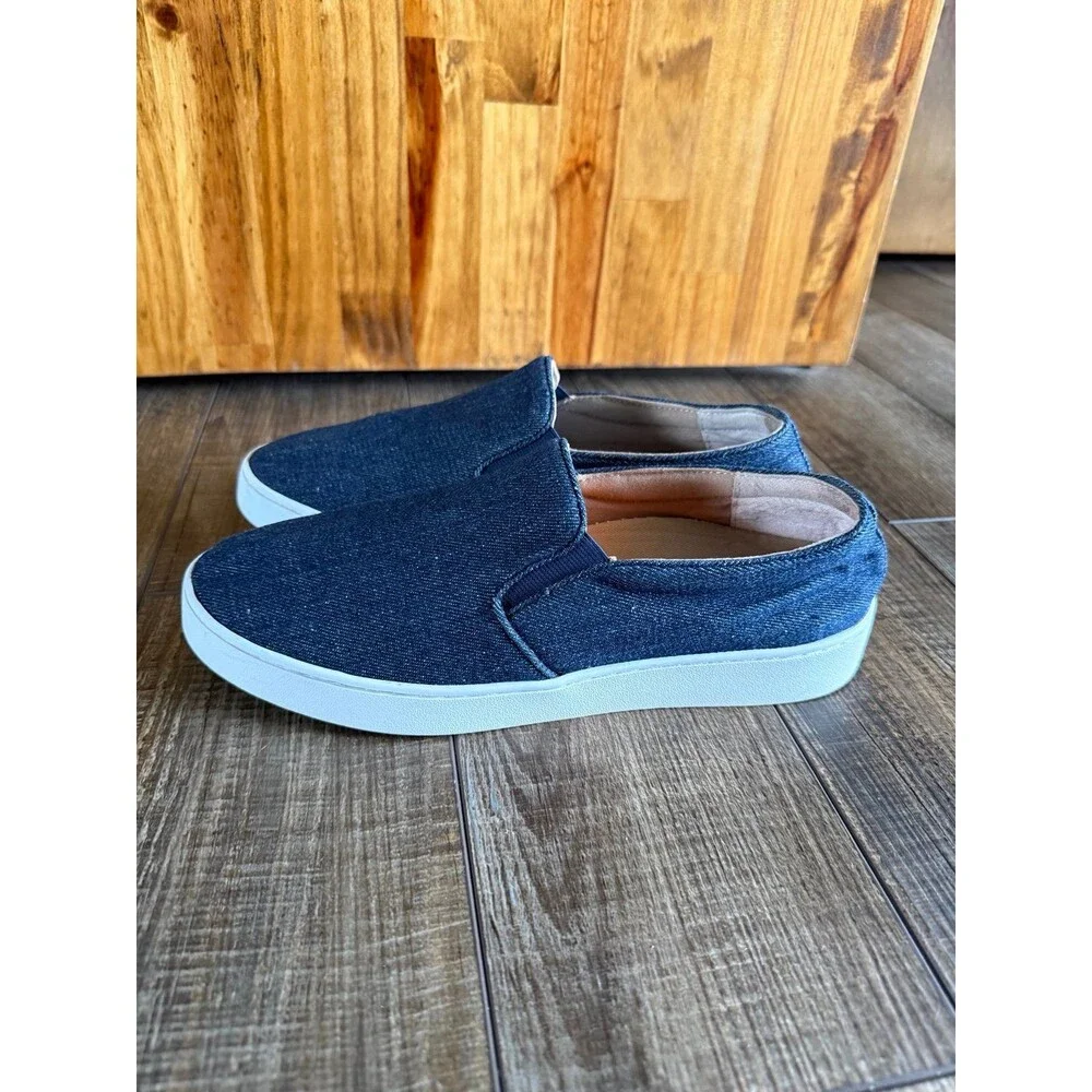Vionic Midi Slip On Denim Sneakers Sz. 9 Blue